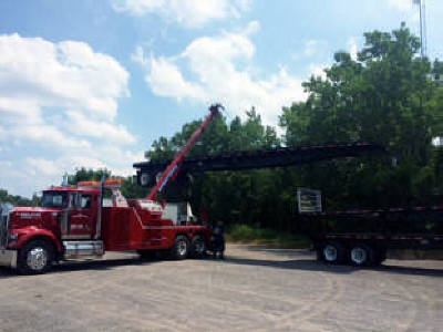 Undecking a trailer for our customer in Rochester