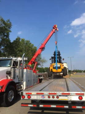 Kerhaert's Towing of Rochester NY using 50 ton rotator.