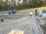 Hardscaped driveway build