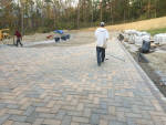Professional installation of hardscaped driveway