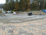 Paverstone driveway being installed