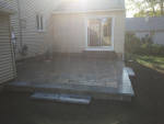 Customers hardscaped backyard patio