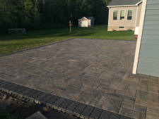 Custom patio Installed by Aaron of Landscape Solutions. Rochester NY. 14616

585-342-5296