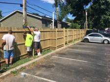 New Wooden fence Installed by Aaron of Landscape Solutions. Rochester NY. 14616

585-342-5296