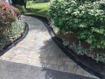 Front sidewalk made of paver block. Installed by Aaron of Landscape Solutions. Rochester NY. 14616

585-342-5296